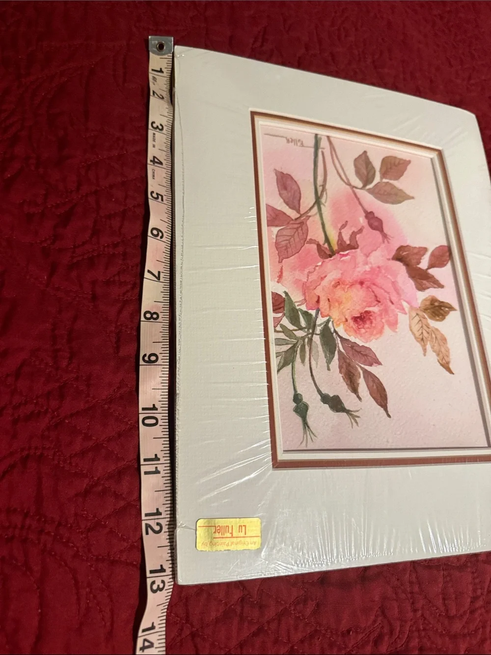In the  Pink Original Watercolor Wall Art Print by Lu Fuller